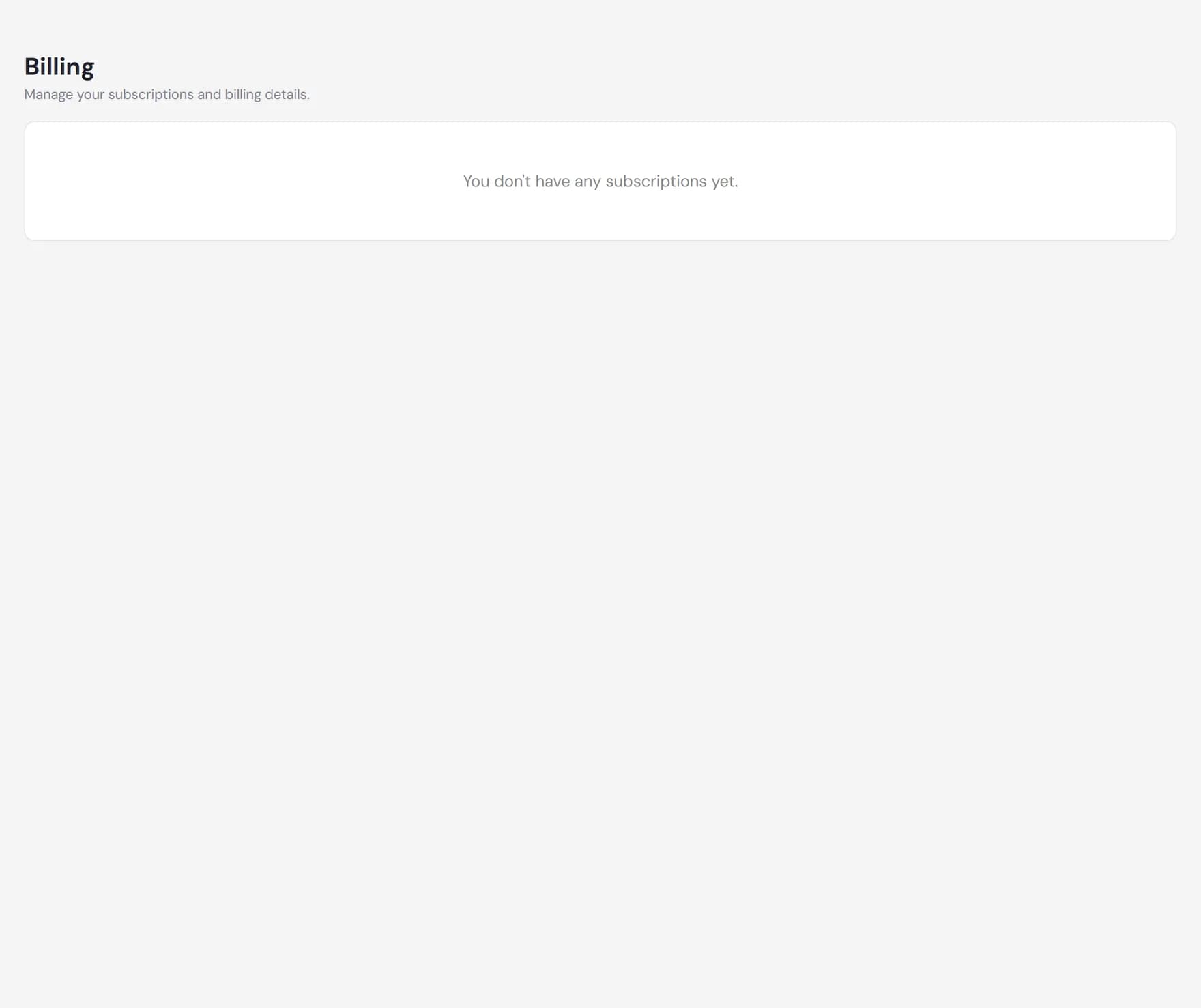 The Billing screen in the Ultimo Bots dashboard, where each agent's subscription appears as a card